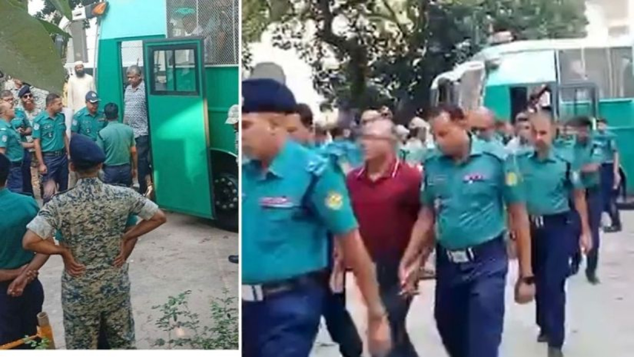 হাজির করা হচ্ছে সেনা কর্মকর্তাদের