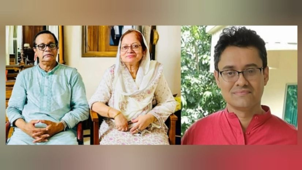 আ স ম ফিরোজের স্ত্রী দেলোয়ারা সুলতানা ও পুত্র রায়হান 