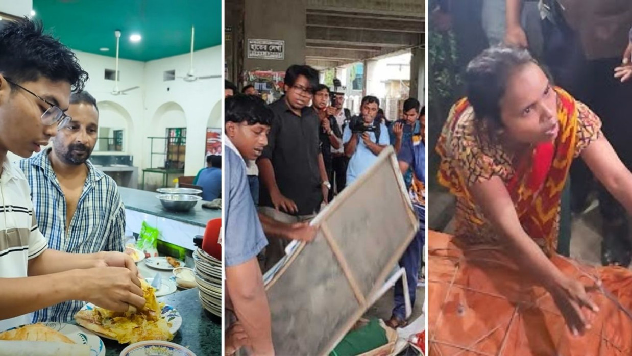 ঢাকা বিশ্ববিদ্যালয় ক্যাম্পাসে হকার ও ভ্রাম্যমাণ দোকান উচ্ছেদ অভিযান