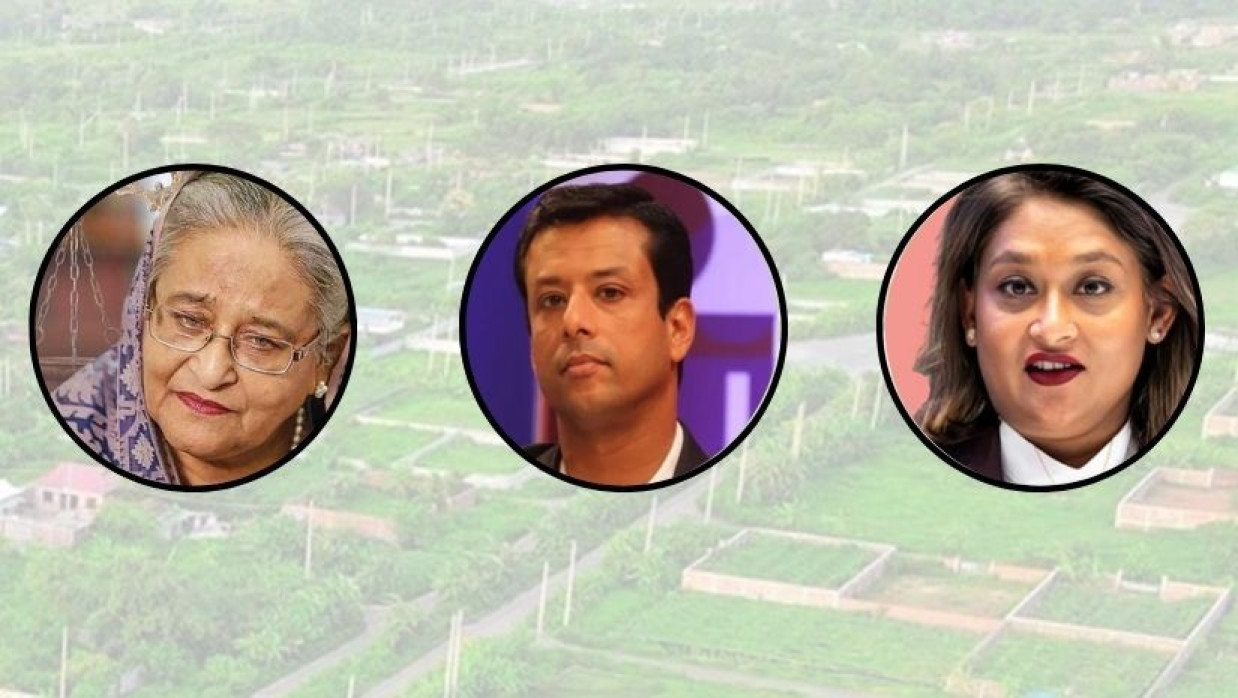 শেখ হাসিনা, সজীব ওয়াজেদ জয় ও সায়মা ওয়াজেদ পুতুল