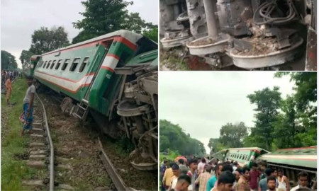 উদয়ন এক্সপ্রেস লাইনচ্যুত, সিলেটের সঙ্গে সারা দেশের রেল যোগাযোগ বন্ধ