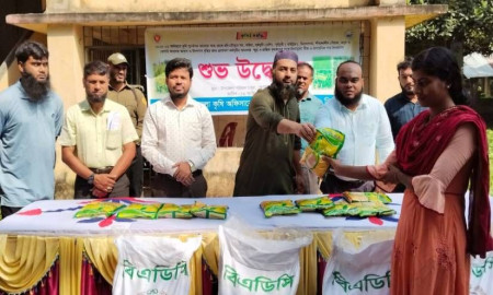 ঝিনাইদহে কৃষকদের মধ্যে বিনামূল্যে বীজ ও সার বিতরণ