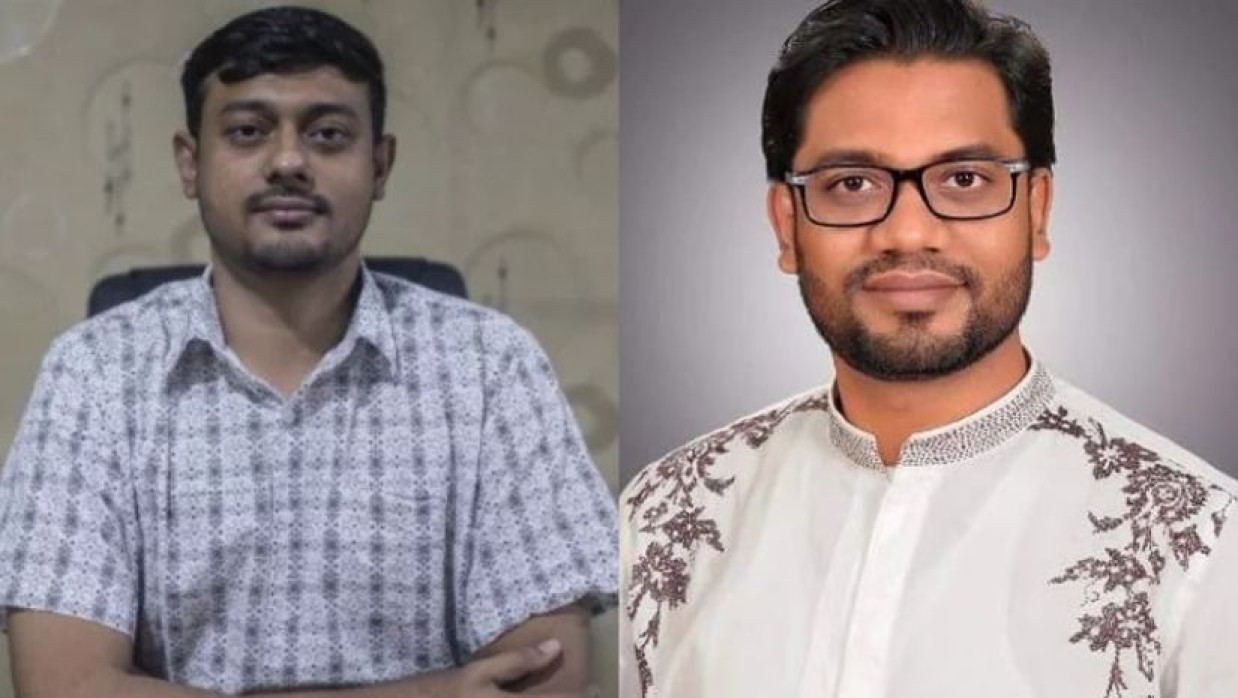 এনসিপির মুখ্য সমন্বয়ক নাসির উদ্দিন পাটোয়ারী ও ঢাকা মহানগর দক্ষিণ যুবদলের সদস্য সচিব রবিউল ইসলাম নয়ন