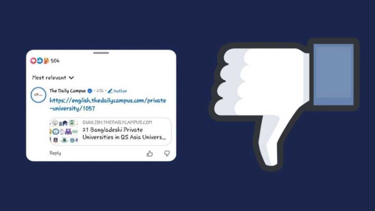 ফেসবুকের কমেন্ট অপশনে দেওয়া যাবে ডিসলাইক