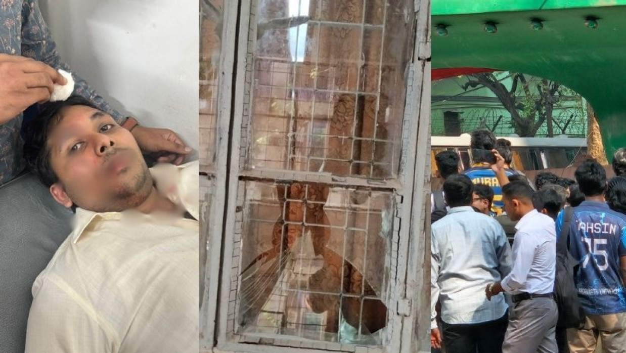 আহত একজন,  বিএনপিপন্থী শিক্ষকের কক্ষ ভাঙচুর ও ক্যাম্পাসে উত্তেজনা