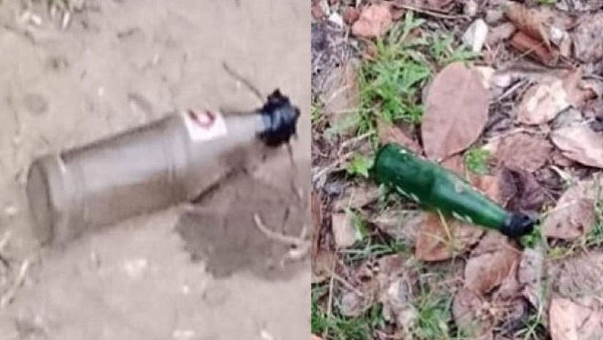 উদ্ধারকৃত দুই পেট্রলবোমা