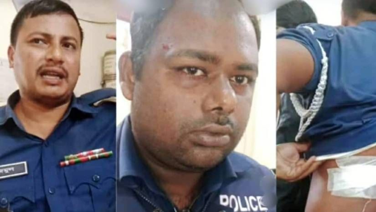 আহত তিন পুলিশ সদস্য