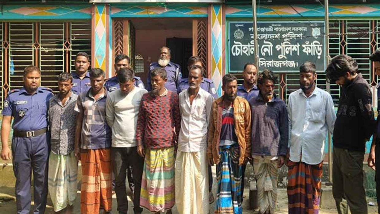 ইউপি সদস্যসহ ১০ জনকে আটক করেছে নৌ–পুলিশ