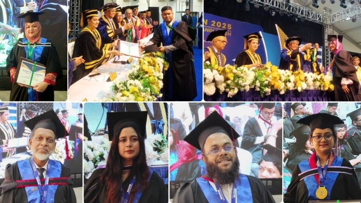 সমাবর্তনে স্বর্ণপদক গ্রহণ করেন শিক্ষার্থীরা