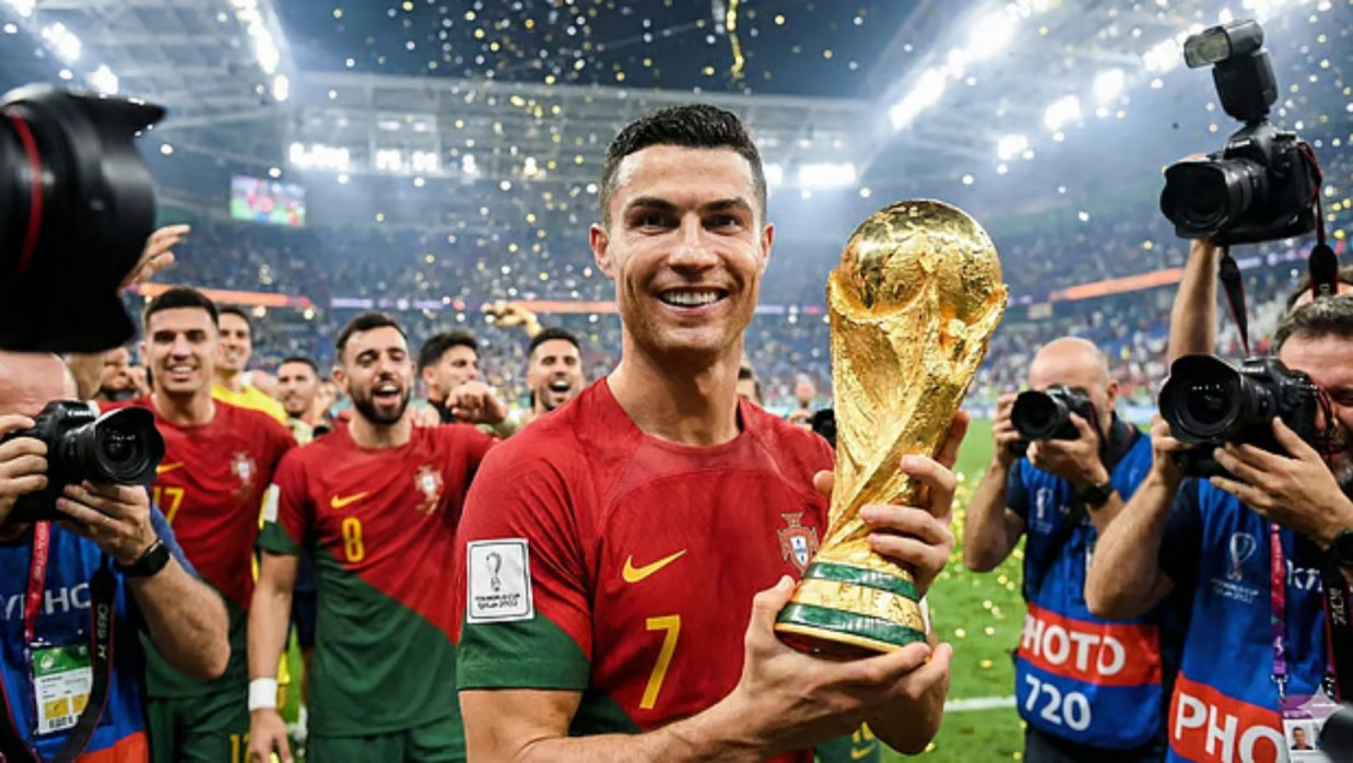 ট্রফি হাতে ক্রিস্তিয়ানো রোনাল্দো