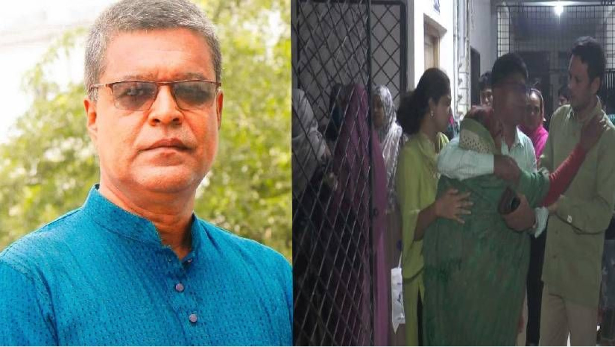 আওয়ামী লীগ নেতা তারিক রিফাতের (বামে) মৃত্যুতে কান্নায় ভেঙে পড়েছেন তার স্বজনরা