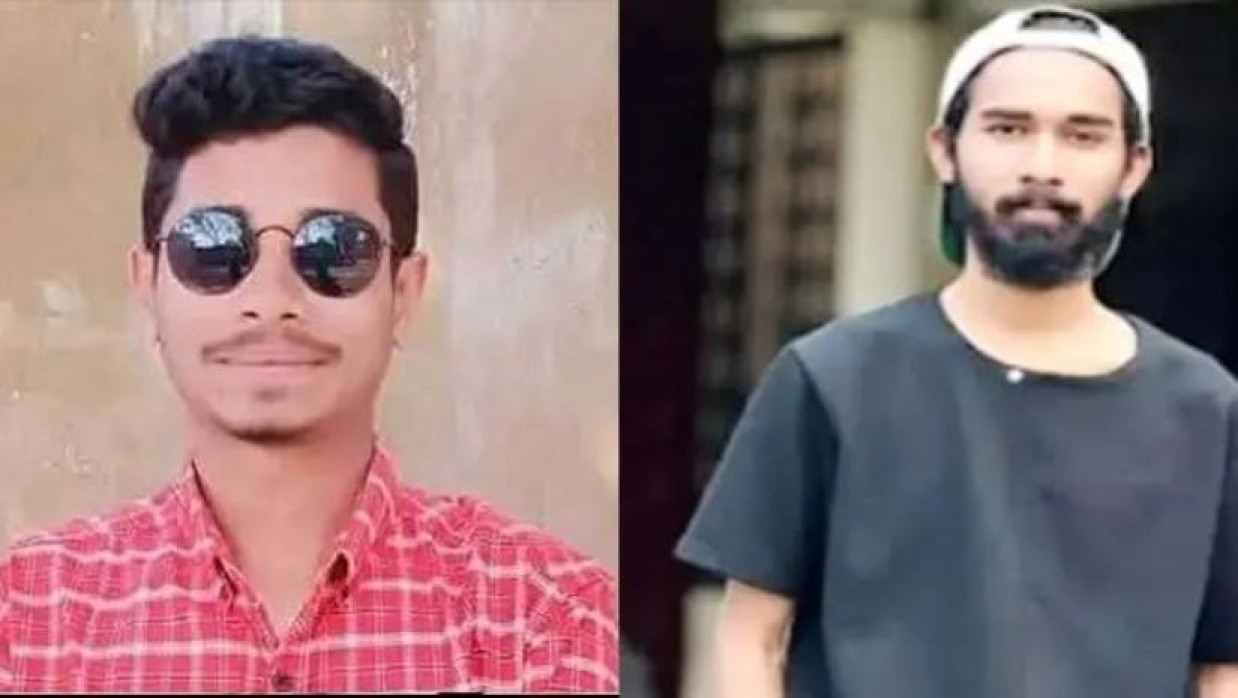বাম থেকে নিহত ফাহিম ও অভিযুক্ত অনিক মন্ডল