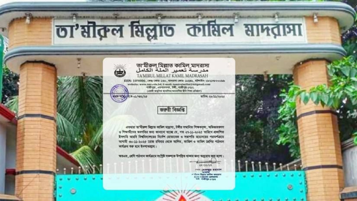 টঙ্গীর তা’মীরুল মিল্লাত কামিল মাদ্রাসা