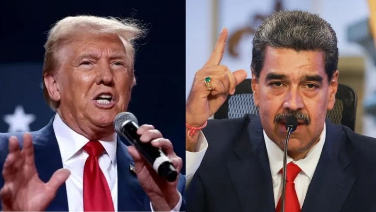 মার্কিন যুক্তরাষ্ট্রের প্রেসিডেন্ট ডোনাল্ড ট্রাম্প ও ভেনিজুয়েলার প্রেসিডেন্ট নিকোলাস মাদুরো