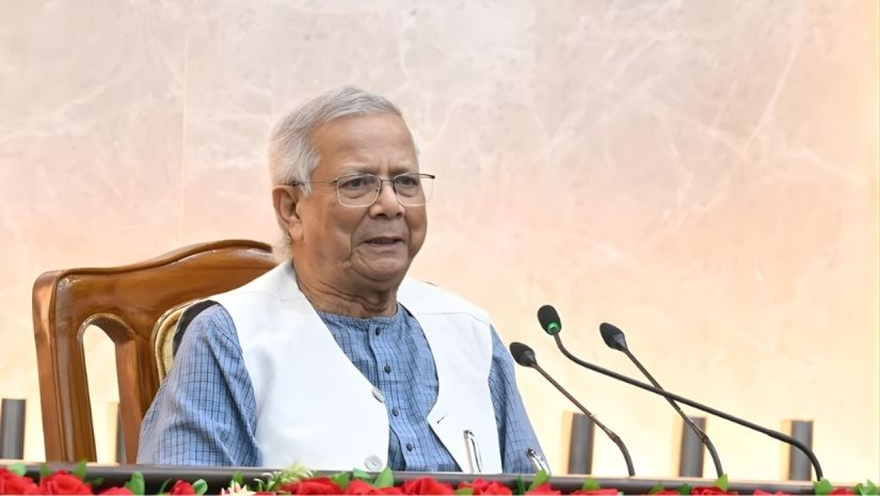 বক্তব্য রাখছেন প্রধান উপদেষ্টা ড. মুহাম্মদ ইউনূস