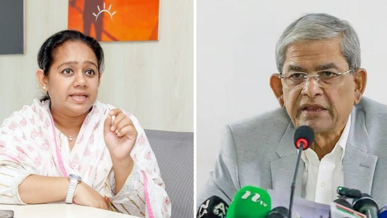 সানজিদা ইসলাম তুলি ও মির্জা ফখরুল ইসলাম আলমগীর