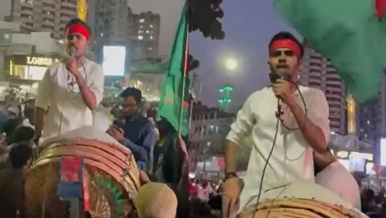 প্রতিবাদ মিছিলে আসিফ মাহমুদ সজীব ভুঁইয়া