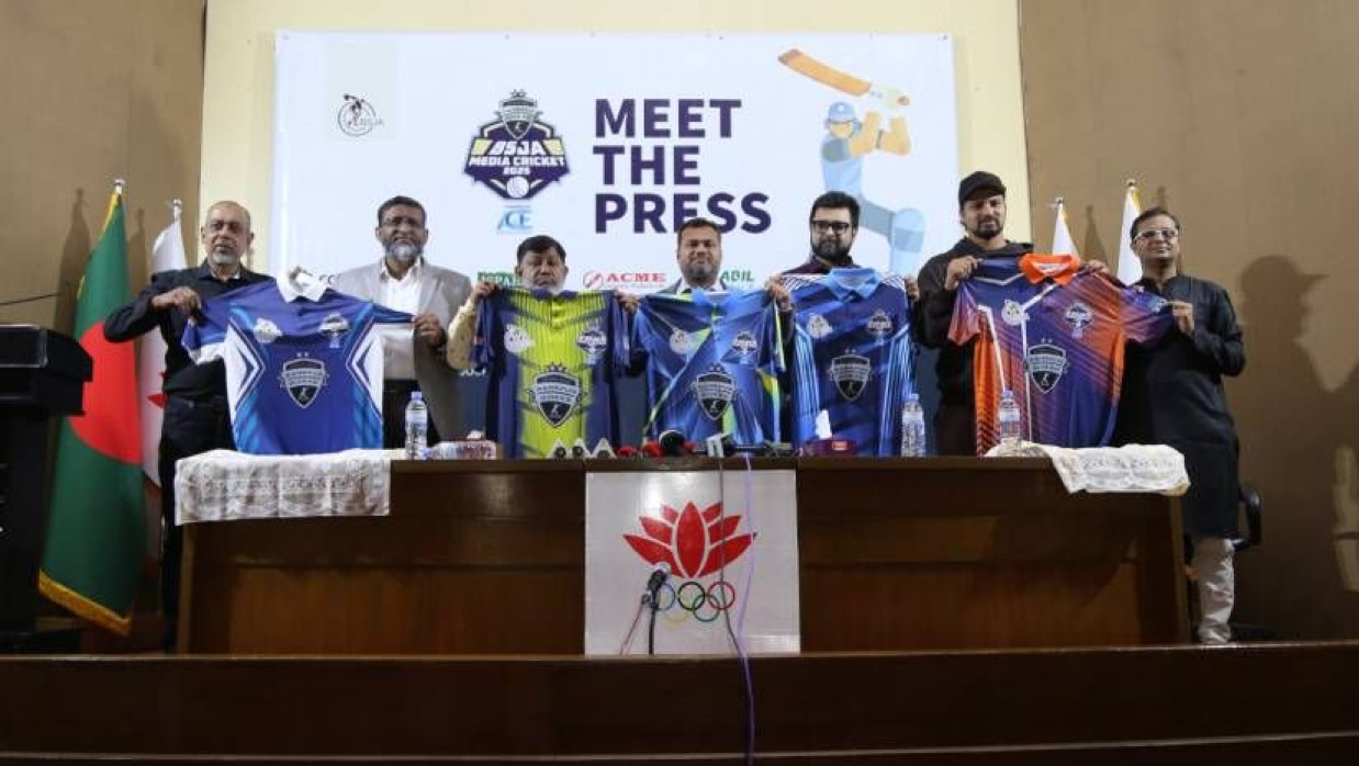 রংপুর রাইডার্স-বিএসজেএ মিডিয়া কাপ ক্রিকেট টুর্নামেন্টের সংবাদ সম্মেলন