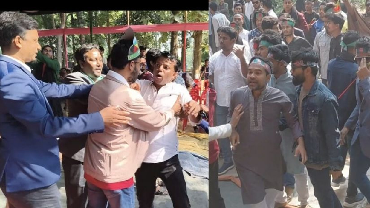 ভিপির দিকে তেড়ে আসেন চবি শাখা ছাত্রদলের সভাপতি