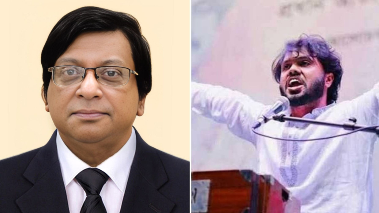 গোবিপ্রবি উপাচার্য অধ্যাপক ড. হোসেন উদ্দিন শেখর ও  শরিফ ওসমান হাদি