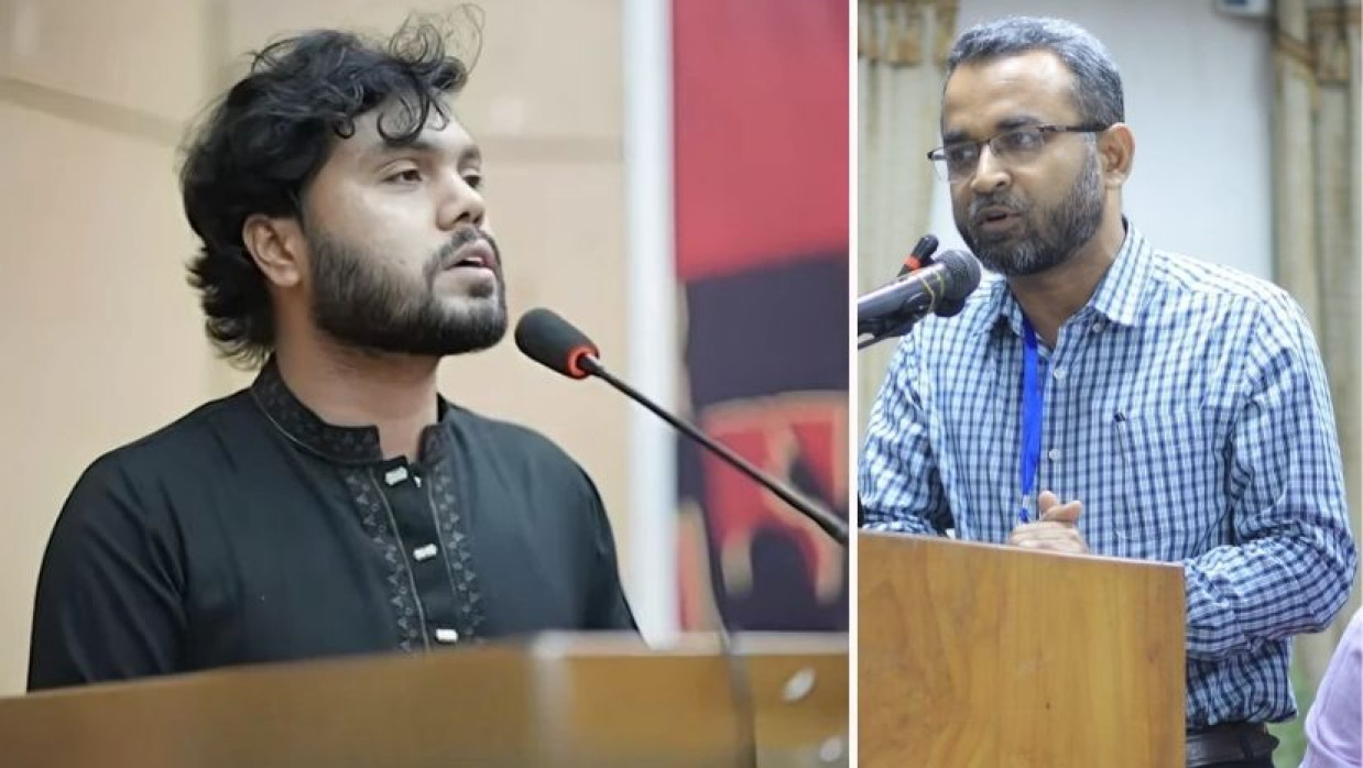 শরিফ ওসমান হাদি ও অধ্যাপক ড. মোহাম্মদ বিলাল হোসাই