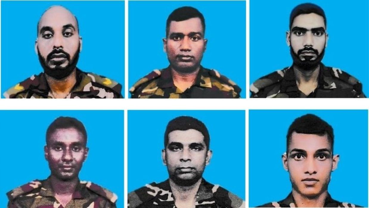 নিহত ছয় জন শহীদ শান্তিরক্ষী সেনাসদস্য