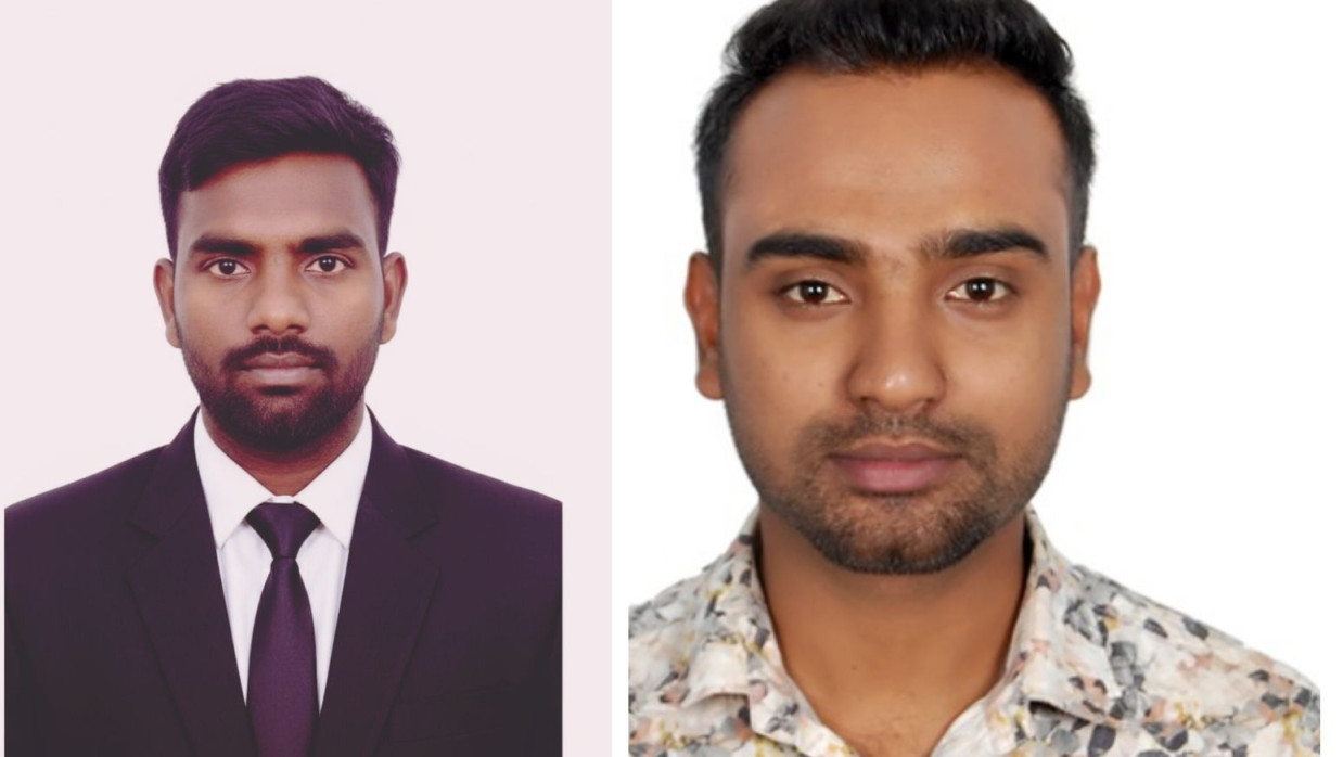 মো. ফাহিম হোসেন (বামে) ও সালাউদ্দিন সুমন