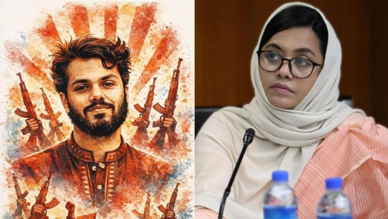 কৃত্রিম বুদ্ধিমত্তা ব্যবহার করে বানানো ওসমান হাদির এই ছবিটি শেয়ার করেছেন ডা. মাহমুদা মিতু