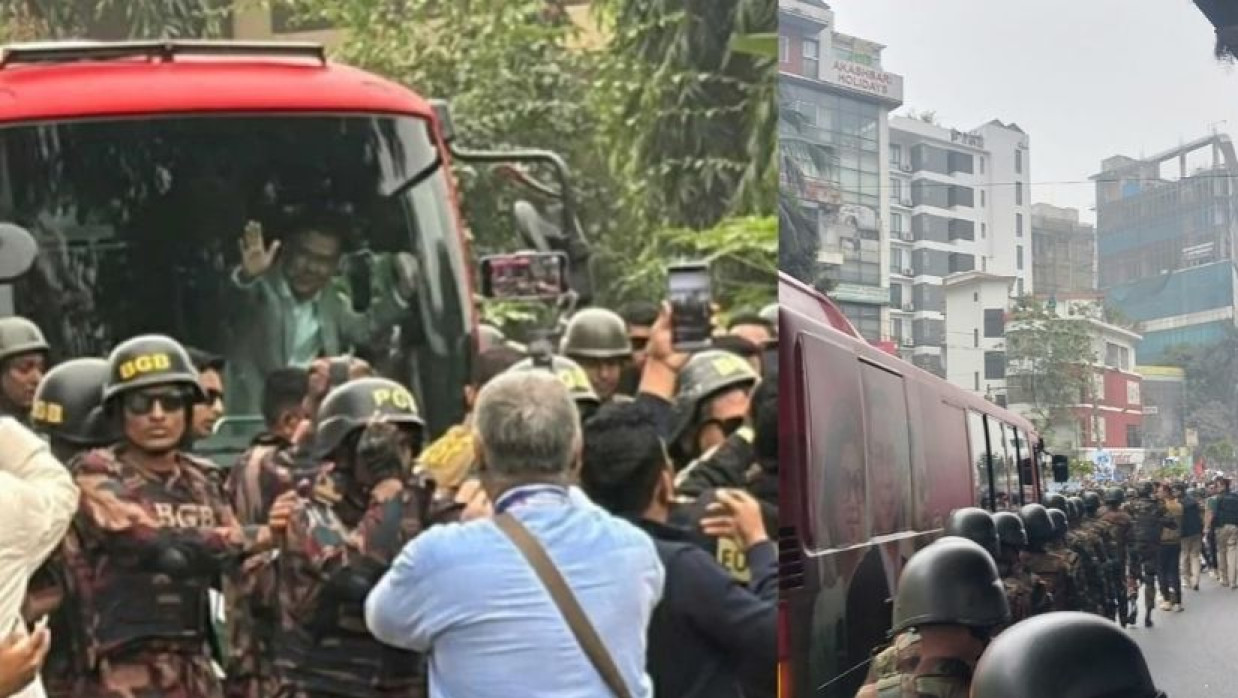 পদযাত্রায় নজিরবিহীন নিরাপত্তা