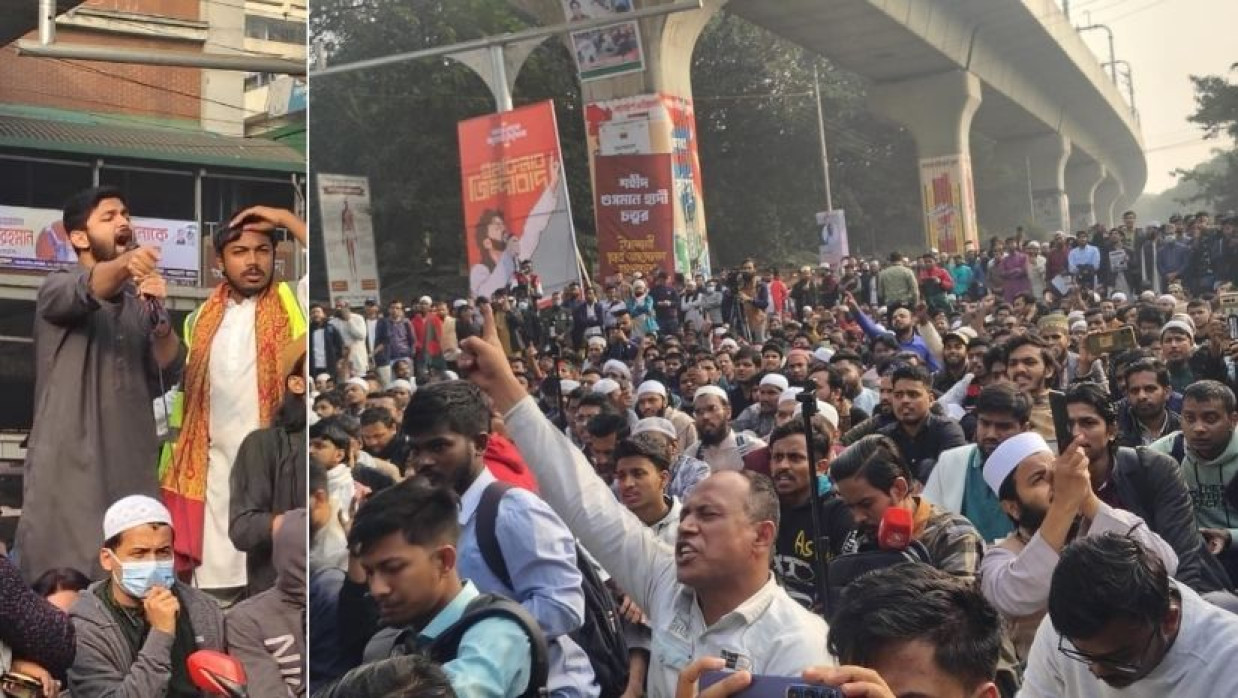 শাহবাগ অবরোধ করেছে ইনকিলাব মঞ্চ