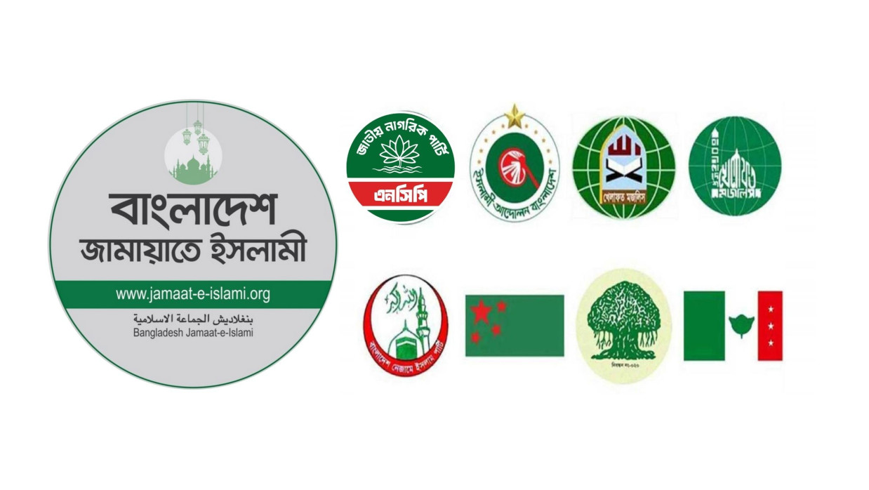 জামায়াত ও জামায়াতের সঙ্গে জোটবদ্ধদলগুলোর লোগো