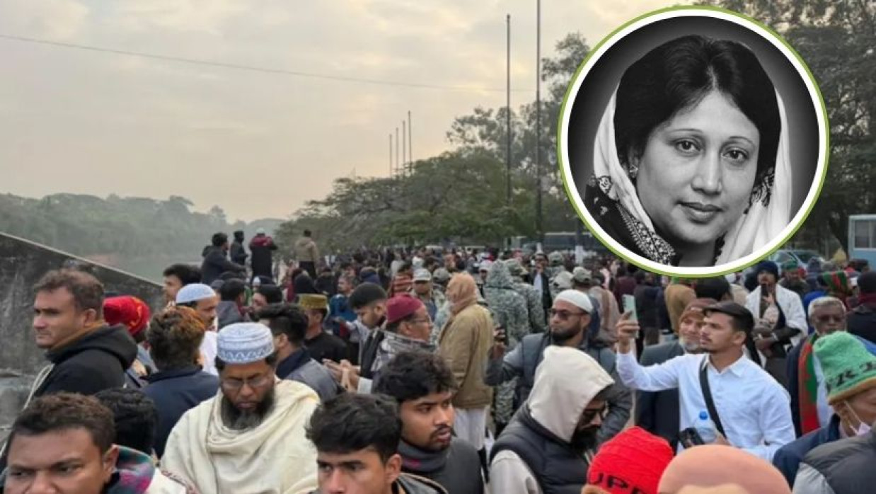 সংসদ ভবন এলাকায় জনতা ও নেতাকর্মীদের ভিড়