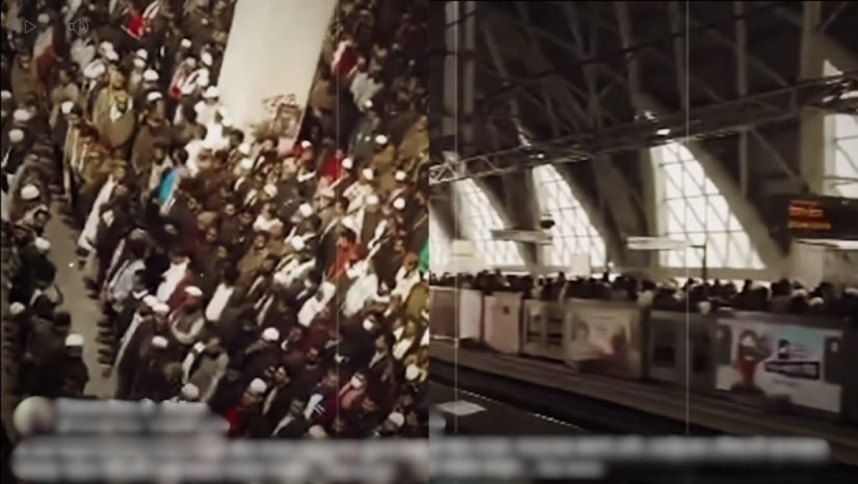 মেট্রো স্টেশনের প্লাটফর্মেও খালেদা জিয়ার জানাজা আদায় করলেন হাজার মানুষ