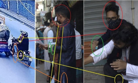 হাদিকে গুলি ছোঁড়া দুই ব্যক্তি মাস্ক মুখে তার জনসংযোগে অংশ নিয়েছিল