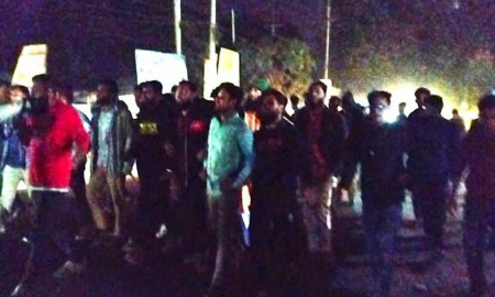 ওসমান হাদিকে গুলি করে হত্যাচেষ্টার প্রতিবাদে হাবিপ্রবিতে বিক্ষোভ 