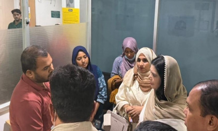 এভারকেয়ারে হাদির পরিবারের সদস্যদের সঙ্গে সাক্ষাৎ জোবায়দা রহমানের