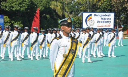 বাংলাদেশ মেরিন একাডেমির ৫৯তম ব্যাচের গ্র্যাজুয়েশন প্যারেড সম্পন্ন