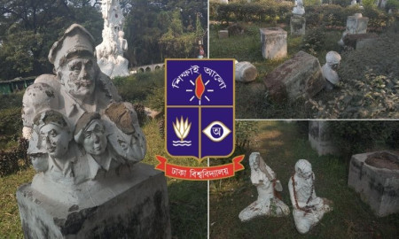 ১১৬ ভাস্কর্যের ৯৮টিই ভাঙা, খোঁজ নেই  বাকি ১৮টির— গতি হলো না দেড় বছরেও