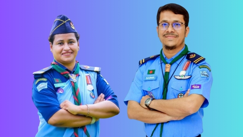 ড্যাফোডিলের নাজমুল ও ফারহানার স্কাউটসের উডব্যাজ অর্জন
