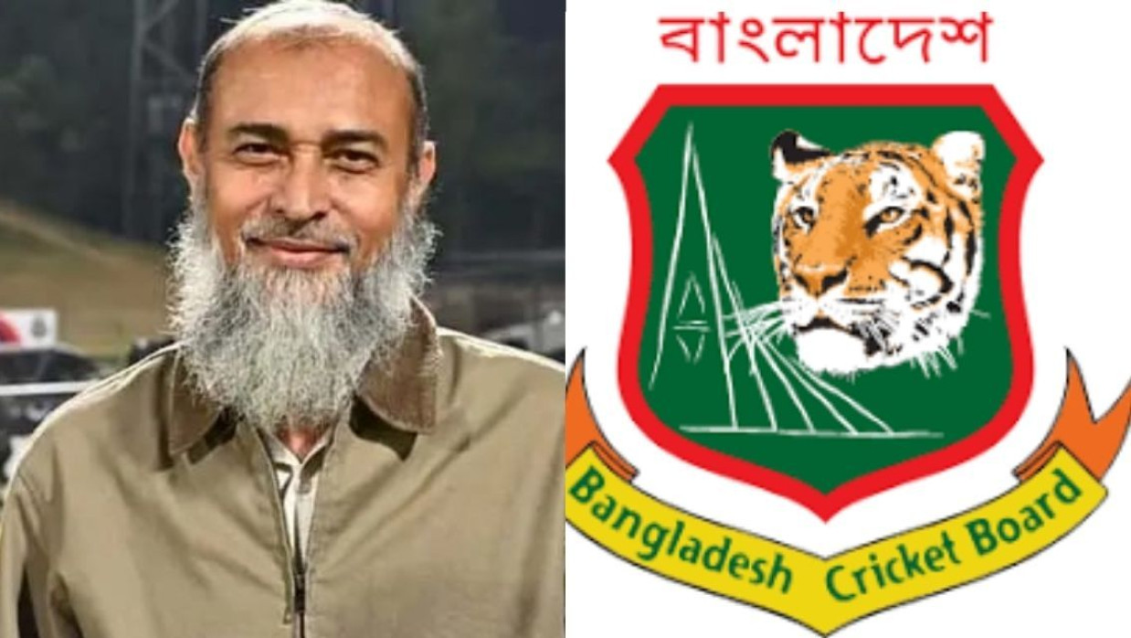 এম নাজমুল ইসলাম ও বিসিবি'র লোগো