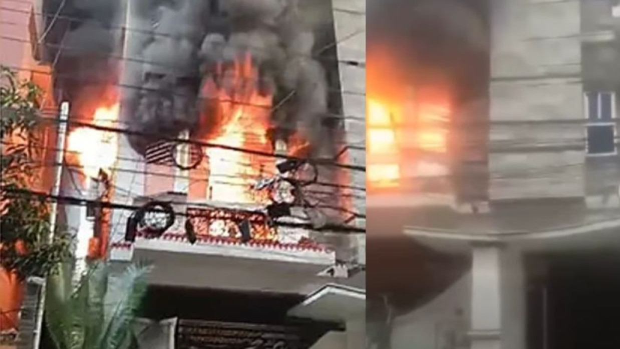 উত্তরায় আবাসিক ভবনে আগুন