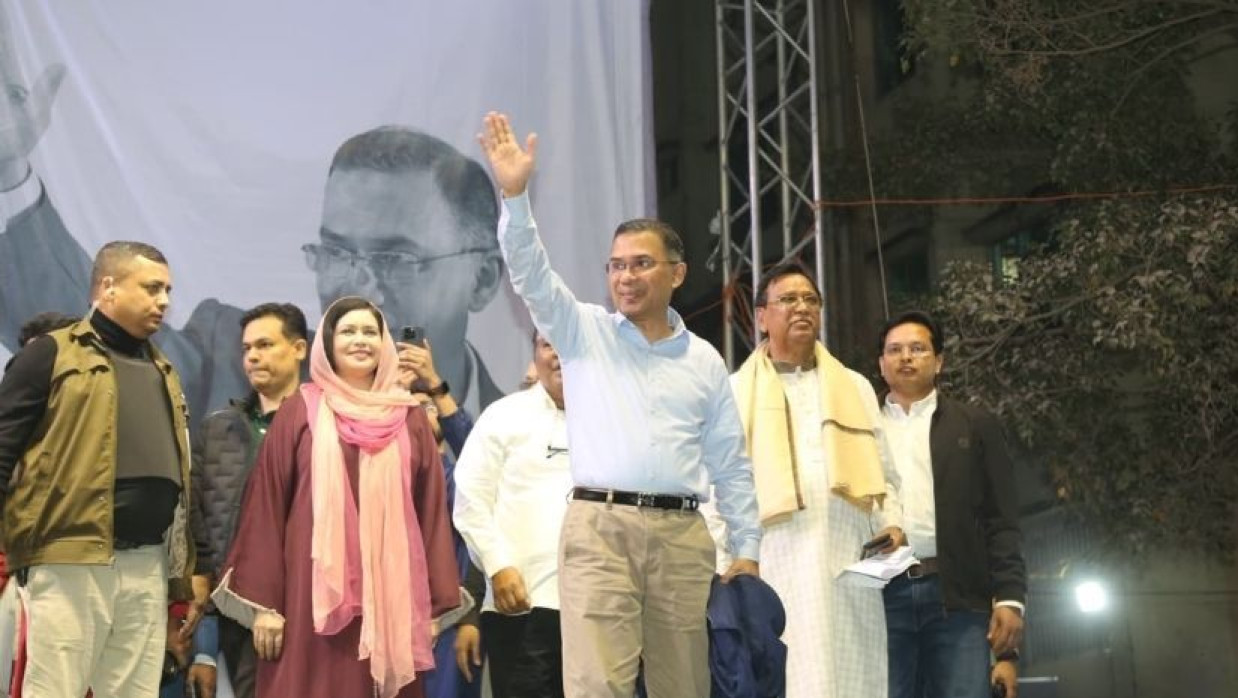 ভাষানটেকে নির্বাচনী জনসভায় তারেক রহমান