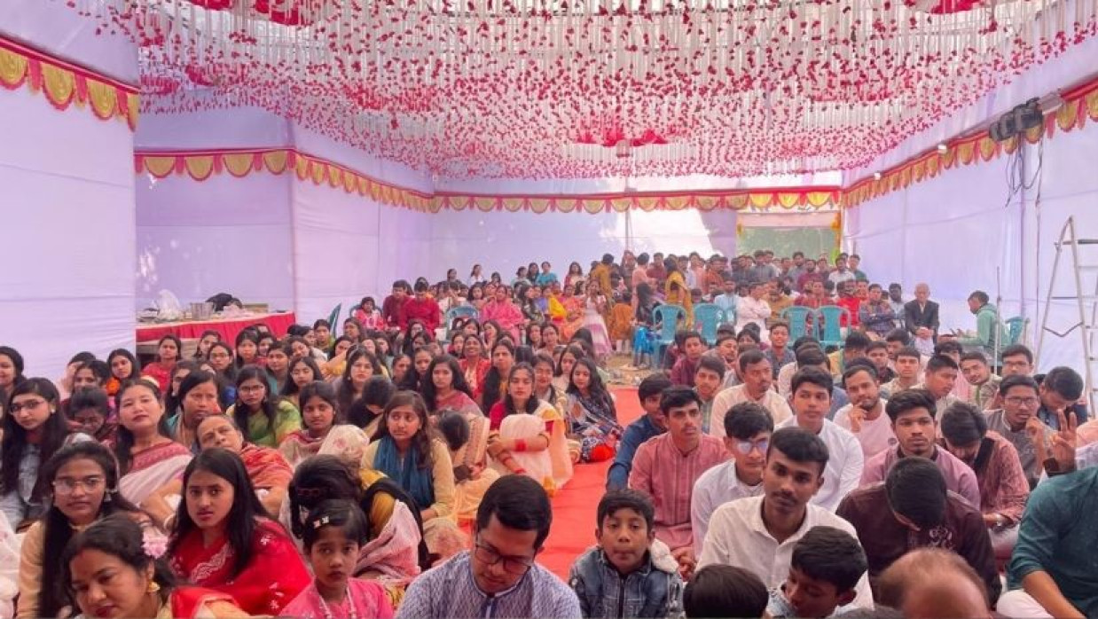 প্রতিষ্ঠার দুই যুগেও মাভাবিপ্রবিতে নেই নিজস্ব মন্দির, খোলা আকাশের নিচে বাণী অর্চনা