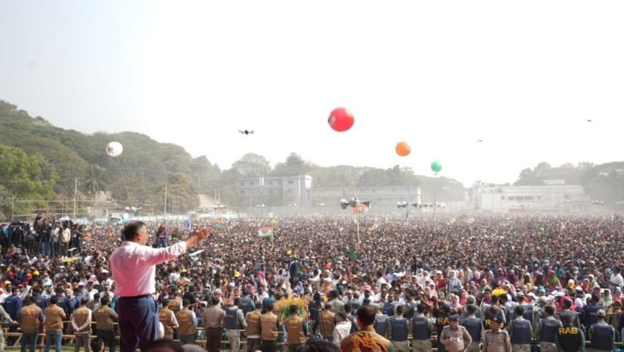 চট্টগ্রামের পলোগ্রাউন্ডের ময়দানের সমাবেশে তারেক রহমান