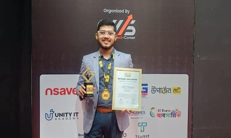 তিতুমীর কলেজের শিক্ষার্থীর প্রতিষ্ঠান ‘আইসিটি বাংলা ডটকম’ পেল ন্যাশনাল টেক অ্যাওয়ার্ড