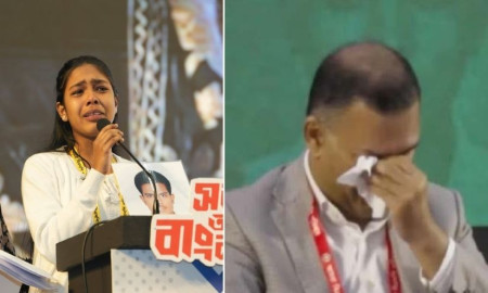 পিতৃহারা কন্যার আকুতিতে কাঁদলেন তারেক রহমান