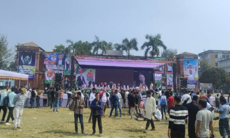 ফেনীতে তারেক রহমানের জনসভাস্থলে জড়ো হচ্ছেন নেতাকর্মীরা