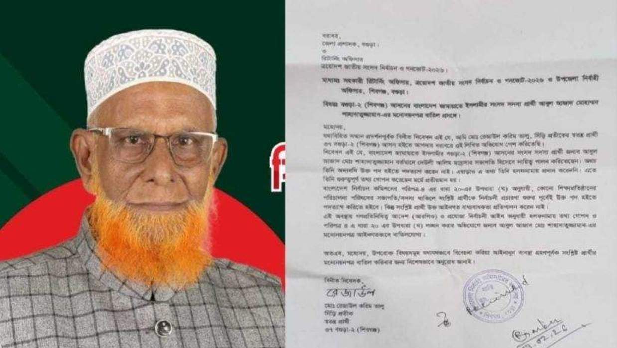 আবুল আজাদ মোহাম্মদ শাহাদুজ্জামানের মনোনয়ন বাতিলের আবেদন