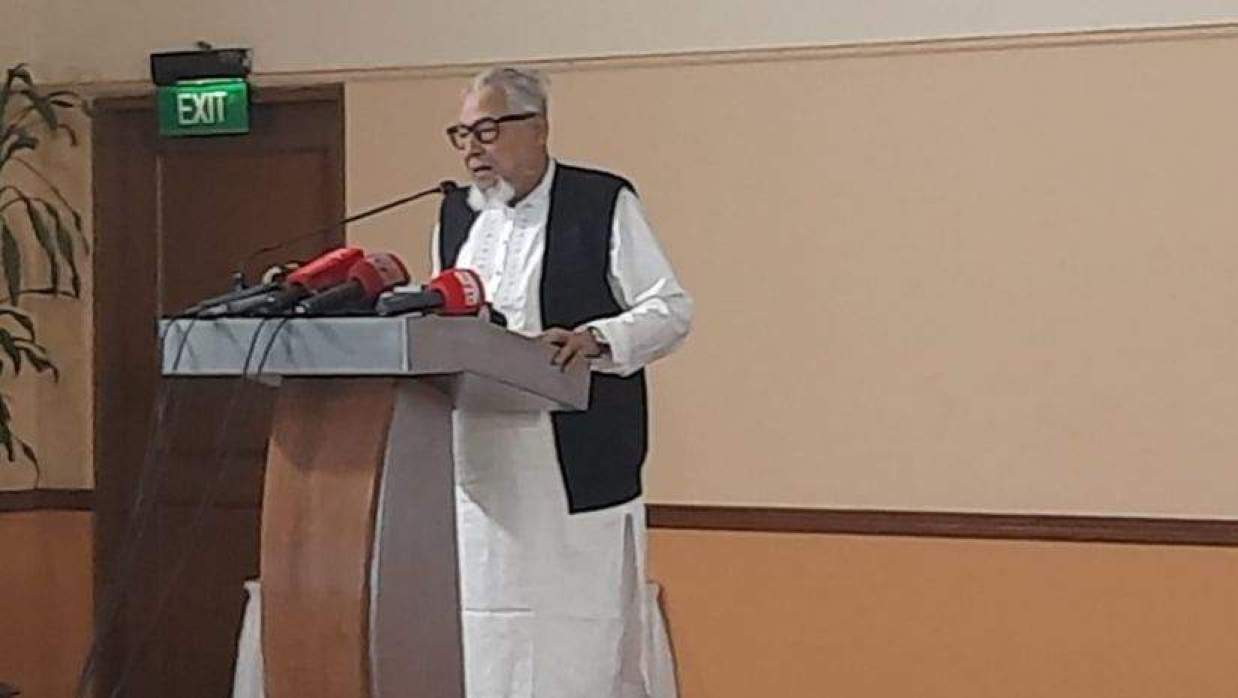 গুলশানের রিপোর্টার্স ফোরাম ফর ইলেকশন অ্যান্ড ডেমোক্রেসির সদস্যদের সঙ্গে মতবিনিময় বক্তব্য দিচ্ছেন নজরুল ইসলাম খান