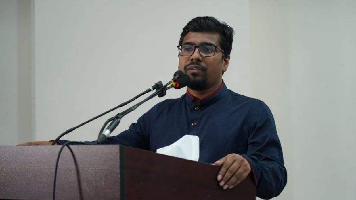 ছাত্রশিবিরের ৪৯তম প্রতিষ্ঠাবার্ষিকীতে ঢাবিতে বক্তব্য দিচ্ছেন নূরুল ইসলাম সাদ্দাম